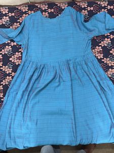 Blue Embroidered Dress
