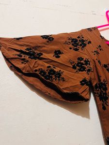 Brown Floral Maxi Dress