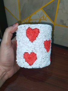 Handmade Heart Pencil Holder