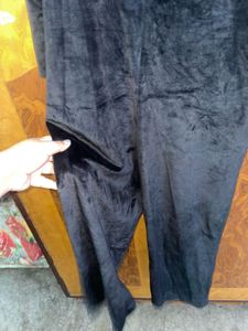 Athena Black Velvet Jumpsuit L