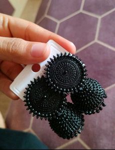 Embroidery Oxidised Jumka