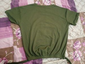 Cute Olive Green Graphic Tee