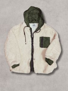 Zara Sherpa Hoodie Jacket
