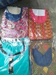 New Combo Pack 2 Piece Sets Kurtis With Pants Suit