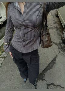 Y2k Vintage Pintresty Black Check Shirt