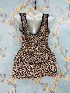 Lace Cheetah Print Tank Top