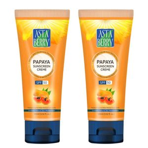 AstaBerry Papaya Sunscreen SPF 50 100 Ml Pack Of 2