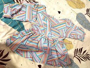 M Size Printed Crop Top