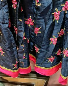 Elegant Navy Blue Lehenga Choli