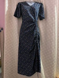 Floral Wrap Midi Dress