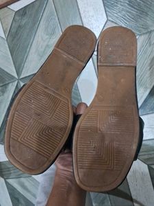 Black Quilted Slide Sandals