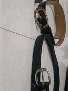 Pair Of 2 Women Leather Belts