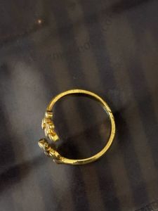 Leaf Design Gold 18kt Plated Ring&amp;RoseGold Earring