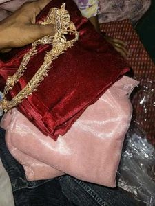 Elegant Velvet &amp; Tissue Saree