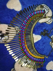 Goldern Malti Colour Necklace (Pahari)