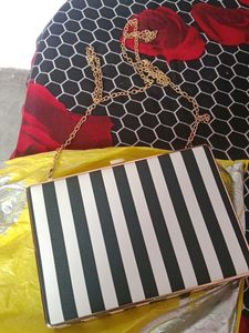 Black &amp; White Clutch/Sling Bag