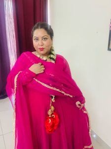Hot Pink Anarkali Suit By Onewe