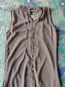 Grey High-low Women's Kurti