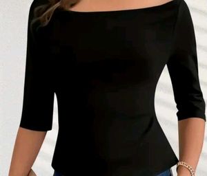 Black H&amp;M Top ( BOAT NECK )