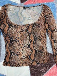 UNUSED Shein Snake Print Top