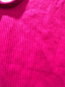 Hot Pink Ribbed Crop Top