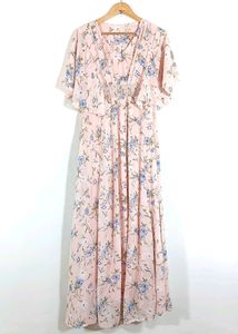 Pink Floral Maxi Dress