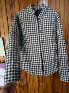 Quilted Checkered Jacket 🤎