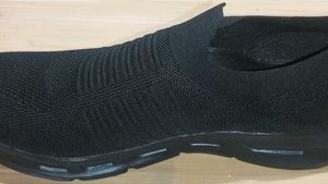Black Knit Slip-On Shoe