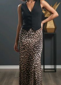 Leopard Print Maxi Skirt