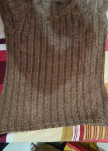 Brown Knit Top