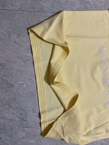 Louis Vuitton Yellow Crop T-shirt For Women