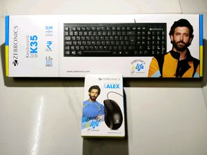 Combo Pack ZEBRONICS Zeb + K35 Mouse