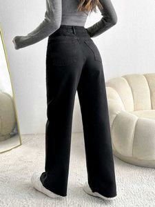 Trendy Black Wide Leg Jeans✨💞