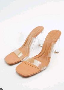 Zara Clear Transparent Heels 3 Inches