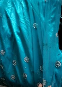 Pretty Light Blue Long Party Gown