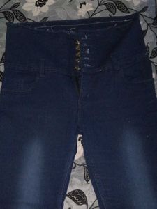 Brand New Dark Blue High-Waist Skinny Jeans