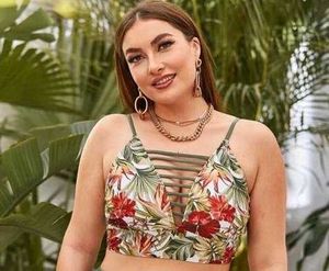 Floral Print Bikini Top