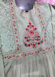 Elegant Embroidered Anarkali Suit Set