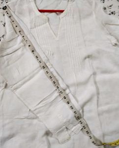XXL M&amp;S White Linen Tunic
