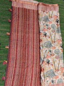 Floral &amp; Checked  Saree