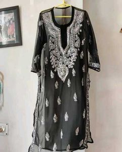 Black Embroidered Kurti