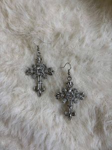 Goth cross earrings
