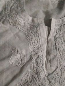 White Embroidered Kurta