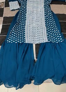 Elegant Blue Embroidered Kurta Set
