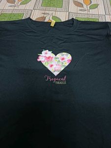 Black Tropical Paradise Graphic Tee
