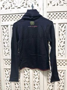 🎀Imported Turtle Neck Blue Long Sleeve Top D