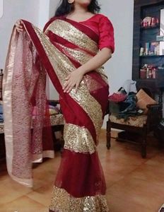 🆕Net Sequence Saree💜