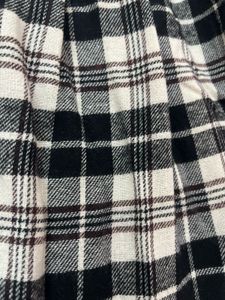 black and white plaid skirt