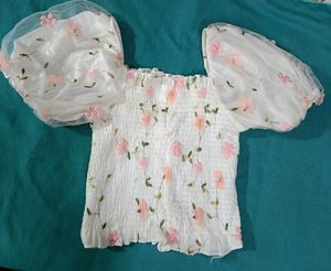 Floral Puff Sleeve Top