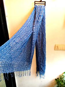 Blue Printed Dupatta/Stole